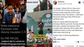 Foto Kolase : Janji Manis Gibran dan Noel Ditagih Karyawan Sritex. Dan Publik Desak Immanuel Noel Mengundurkan Diri