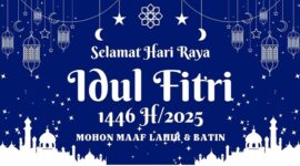 Foto ilustrasi ucapan selamat hari raya idul fitri 2025