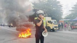 Aksi Demonstrasi HMI Makassar Desak Audit Pertamina Regional VII
