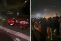 Foto Kolase : Bentrokan massa aksi dengan polisi dan tim medis digeledah serta dipukuli