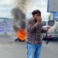 GMPH Sulsel menggelar aksi unjuk rasa di ruas jalan Fly Over Makassar 