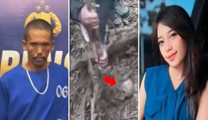 Foto Kolase : Pelaku pembunuhan, dan tulang belulang Feni Ere