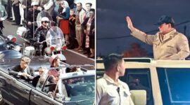 Foto Kolase Ilustrasi  : John F. Kennedy (JFK) Presiden Amerika Serikat ke-35, dibunuh saat berkendara dalam mobil kepresidenan dan Presiden RI Prabowo Subianto (Ist)