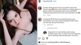 Foto Kolase : Lisa Mariana dan Komentar Netizen di Instagram Ridwan Kamil 