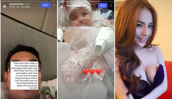 Foto Kolase : Instagram Story Lisa Mariana 
