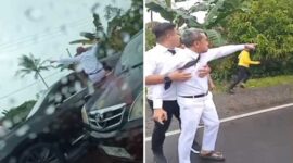 Foto Kolase : Paris Yasir Teriak-teriak di Jalanan