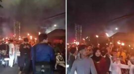 Foto Kolase : Warga Paropo Makassar Gelar Pawai Obor Sambut Idul Fitri dengan Sukacita