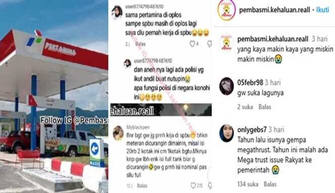 Foto Kolase : Praktik Kecurangan SPBU Dibongkar Netizen
