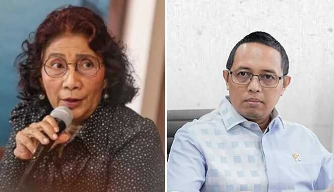 Foto Kolase : Susi Pudjiastuti dan Hasan Nasbi