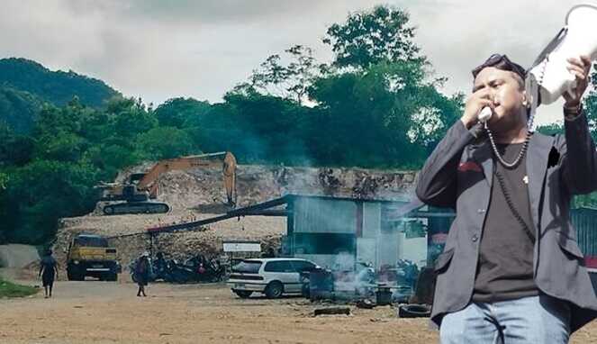 Foto Kolase : Tambang Ilegal di Maros dan Ketua GMPH Sulsel, Ryan Saputra