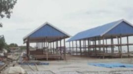 Bangunan Sentra UMKM di Galesong Utara, Kabupaten Takalar, yang terbengkalai dan menelan anggaran Rp9 miliar.