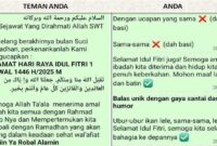 Foto Ilustrasi cara membalas ucapan selamat idul fitri