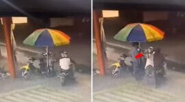 Foto kolase – Detik-detik penjual pentol dibegal di Paccerakkang Makassar