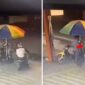 Foto kolase – Detik-detik penjual pentol dibegal di Paccerakkang Makassar