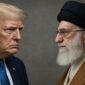Foto ilustrasi - Presiden Amerika Serikat dan Pemimpin Tertinggi Iran saling berhadapan dalam potret simbolik yang menggambarkan ketegangan diplomatik kedua negara.