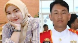 Foto Kolase : Wartawati Juwita dan oknum anggota TNI AL (Ist)