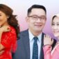 Foto kolase : Lisa Mariana, Ridwan Kamil dan Istri