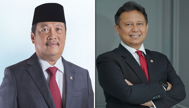 Foto kolase : Sakti Wahyu Trenggono, Menteri Kelautan dan Perikanan, dan Budi Gunadi Sadikin, Menteri Kesehatan