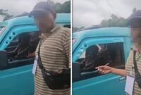 Tangkapan layar video – preman jalanan saat meminta upeti ke sopir Pete-pete di Makassar