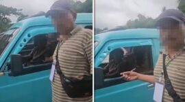 Tangkapan layar video – preman jalanan saat meminta upeti ke sopir Pete-pete di Makassar