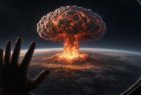 Foto ilustrasi - ledakan nuklir dari sudut pandang luar angkasa 