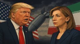 Foto Ilustrasi – Presiden Amerika Serikat Donald Trump dan Juru Bicara Kementerian Luar Negeri Rusia Maria Zakharova 