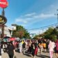 Aktiivtas warga dan pelaku UMKM di area Car Free Day (CFD) Boulevard Makassar