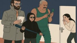 Foto ilustrasi debt collector dan polisi palsu 