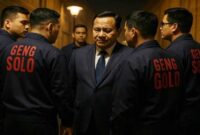 Foto ilustrasi – Prabowo terjepit di tengah loyalis Jokowi