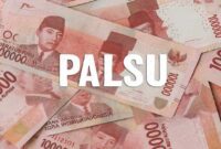 Foto ilustrasi uang palsu