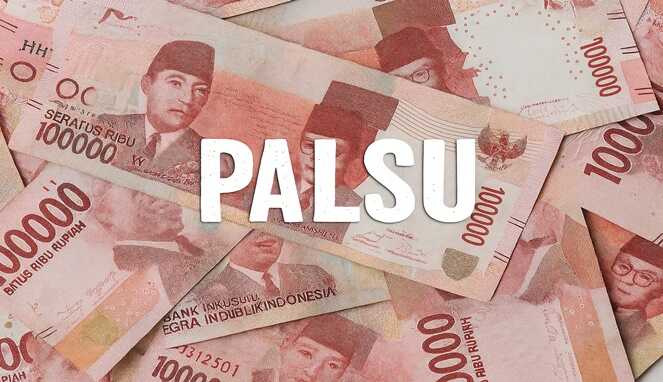 Foto ilustrasi uang palsu 