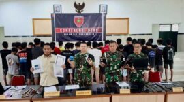 Konferensi Pers Kodam XIV Hasanuddin dalam Kasus Penangkapan 40 Passobis di Sidrap (Ist)