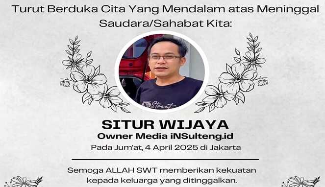 Wartawan dan pendiri media online Insulteng.id, Situr Wijaya (Ist)