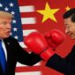 Ilustrasi konfrontasi dagang antara Presiden Amerika Serikat, Donald Trump, dan Presiden Tiongkok, Xi Jinping.
