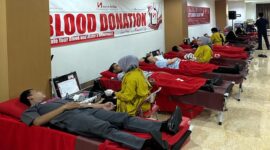 Swiss-Belinn Panakkukang Makassar kembali menggelar aksi donor darah yang berlangsung di area lobi hotel, Selasa (6/5/2025) 