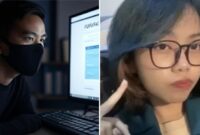 Foto kolase – Akun anonim Fufufafa dan Mahasiswi ITB