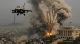 Foto ilustrasi - Jet Tempur Israel Gempur Area Dekat Istana Presiden Suriah