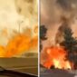 Tangkapan layar video kebakaran hebat di Israel (media sosial)
