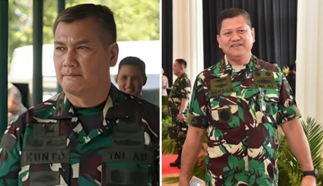 Foto kolase : Letjen Kunto Arief Wibowo anak dari Try Sutrisno (kiri) dan Laksda Hersan eks ajudan Jokowi (kanan)