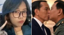 Foto kolase - Mahasiswi ITB dan Meme Prabowo-Jokowi Berciuman (Ist)