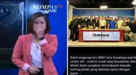 Foto Kolase : Presenter Kompas TV menangis saat siaran, sementara kru iNews Surabaya berpamitan usai terdampak PHK massal imbas gempuran platform digital.