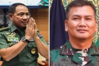 Foto kolase : Panglima TNI Jenderal Agus Subiyanto dan Letjen Kunto Arief Wibowo putra dari Try Sutrisno