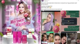 Foto kolase : Owner Qiana Glow’s, Syarifah Ikha dan Testimoni Produk Qiana Glow’s