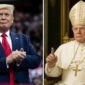 Foto kolase : Presiden AS Donald Trump bergaya Paus Fransiskus