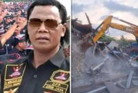 Foto ilustrasi – Ketua Umum GRIB Jaya, Hercules dan Posko yang rata dengan tanah