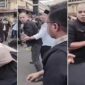 Tangkapan layar video – Detik-detik mencekam saat aksi damai berubah ricuh. Terlihat sosok diduga polisi menyeret pengacara dan mahasiswa di depan Polrestabes Makassar, Jumat (30/5/2025).