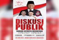 Poster diskusi publik Garuda Astacita Nusantara yang akan diadakan di Sulsel