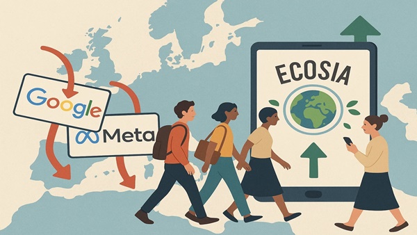 Foto ilustrasi - Pengguna Google dan Meta di Eropa semakin ditinggalkan warga beramai-ramai beralih ke Ecosia