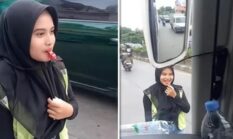 Viral, Juru Parkir Berhijab Bikin Netizen Klepek-klepek