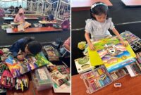 Suasana lomba mewarnai dalam acara “Back to School with Bernie” di Swiss-Belinn Panakkukang Makassar, Minggu (13/7/2025).